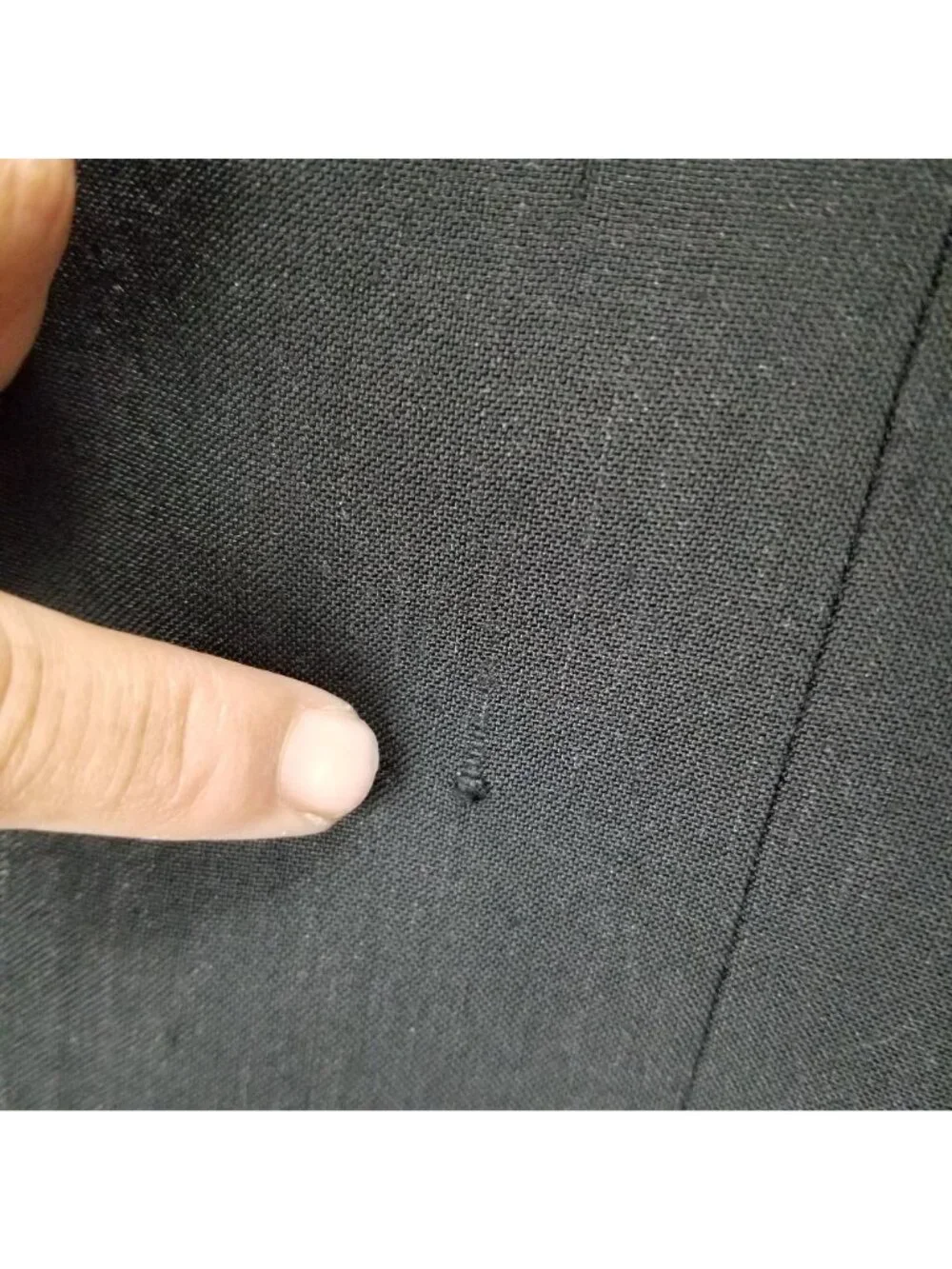 Tahari Dress Womens 8 Black Sleeveless Academia Linen Blend Sheath *Read* - Picture 2 of 12